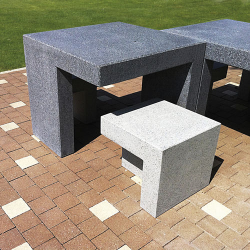 现代风格桌椅组合套装 - LOUNGE® - QUARTZO DESIGN - 人造石 / 公共空间