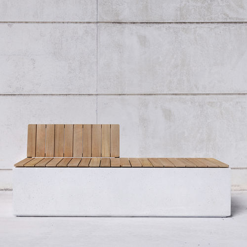 现代风格公共长椅 - BOX WB: 102.WB - SIT Urban Design - 木质 / 铁 / 混凝土