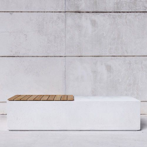 现代风格公共长椅 - BOX WH : 102.WH - SIT Urban Design - 木质 / 铁 / 混凝土