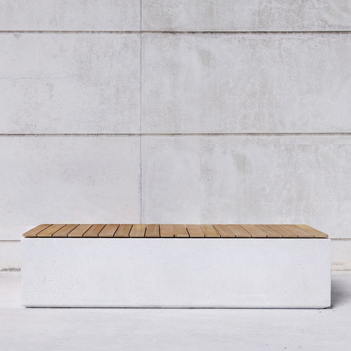 现代风格公共长椅 - BOX W: 102.W - SIT Urban Design - 木质 / 铁 / 混凝土
