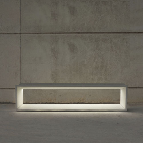 现代风格公共长椅 - FLAT : 420.L - SIT Urban Design - 混凝土 / 内置LED照明 / 密封
