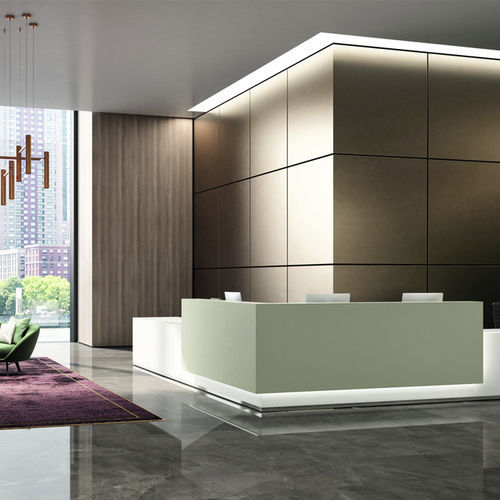 L形前台接待桌 - VISION - UFFICIO DESIGN ITALIA - 木质