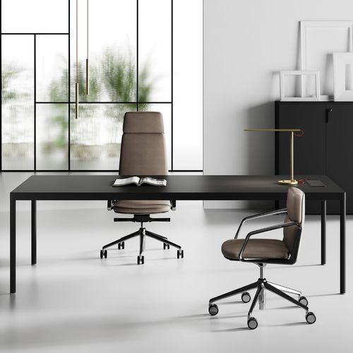 老板桌 - ROUND - UFFICIO DESIGN ITALIA - 落地 / 多座位 / 现代风格