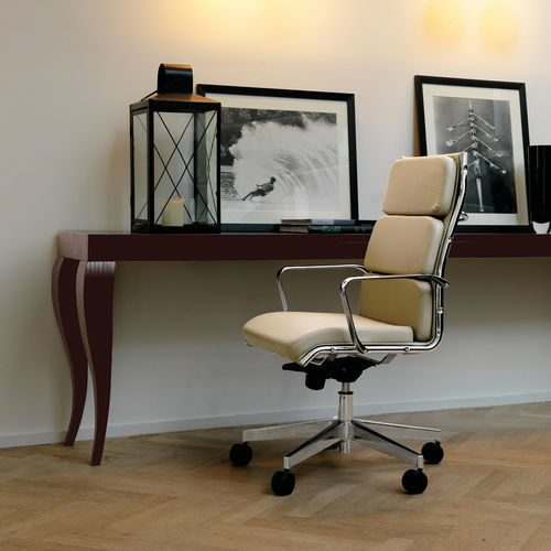 现代风格老板椅 - VISUAL COMFORT - UFFICIO DESIGN ITALIA - 高背 / 黑色 / 棕色