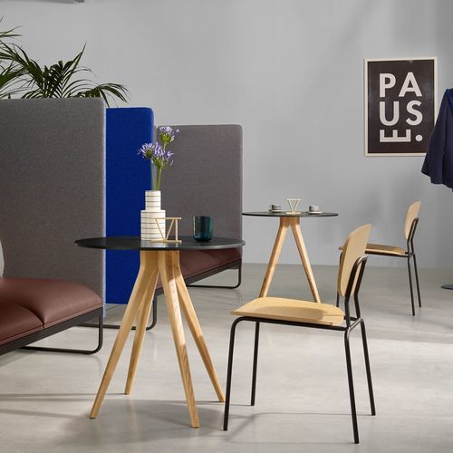 现代风格酒吧小圆桌 - CAF&egrave; - UFFICIO DESIGN ITALIA - 木质 / 金属 / 金属桌脚