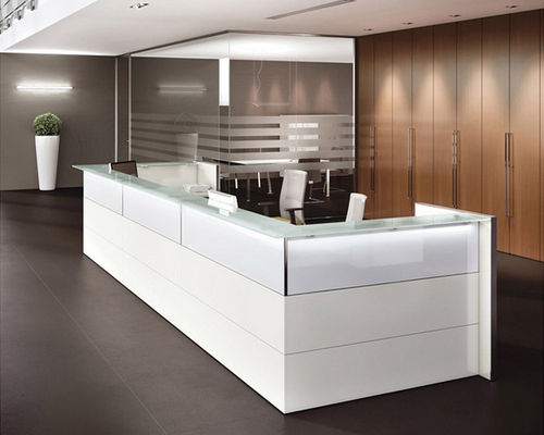 转角前台接待桌 - KUBIK - UFFICIO DESIGN ITALIA - 组合式 / 层压板