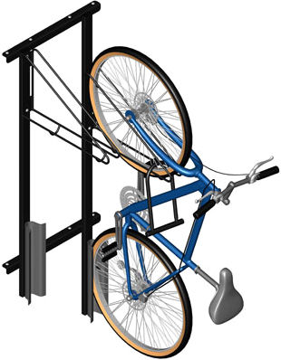 壁挂自行车架 - WALLRACK™ : VERTICAL - CycleSafe - 室内 / 钢 / 专业