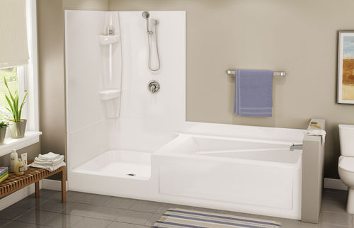 长方形淋浴浴缸 - EXHIBIT TSC 102 - MAAX bathroom - 嵌入式 / 丙烯塑料