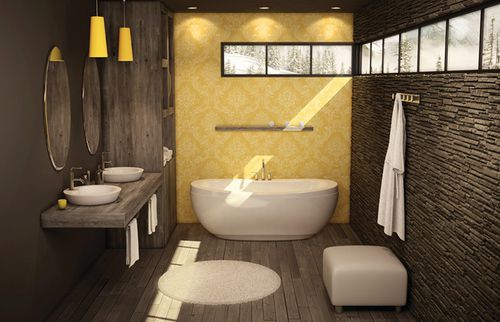 椭圆浴缸 - REVERIE F - MAAX bathroom - 岛台式 / 丙烯塑料 / 白色