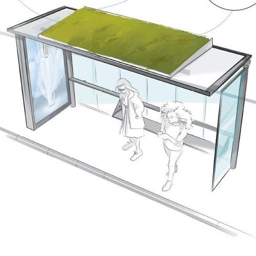 金属公交站台遮阳棚 - JCDecaux - Mobilier Urbain - 玻璃 / 智能 / 带凳子