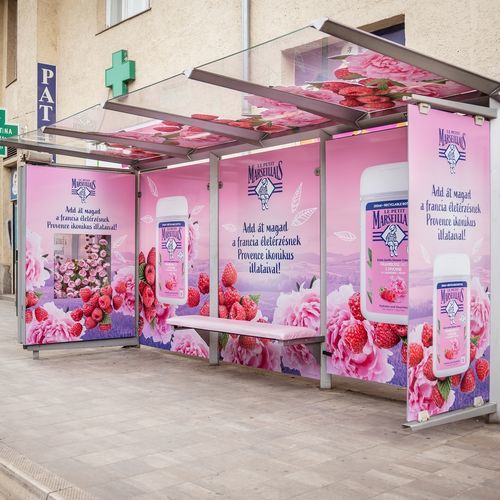 钢公交站台遮阳棚 - JCDecaux - Mobilier Urbain - 玻璃 / 带凳子 / LED