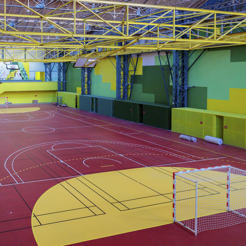 室内运动地板 - LUMAFLEX ENERGY OMNISPORTS COMPACT  - Tarkett Sports Indoor - 木质 / 乙烯基 / 用于田径运动