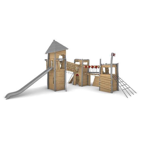 游乐场儿童游乐塔 - CASTLE &Auml;LVSBORG - eibe Produktion + Vertrieb GmbH & Co KG - 带滑梯 / 带爬网 / 不锈钢