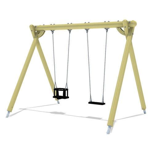 木质秋千 - ALBATROS COMBI I - eibe Produktion + Vertrieb GmbH & Co KG - 不锈钢 / 橡胶 / 落叶松木