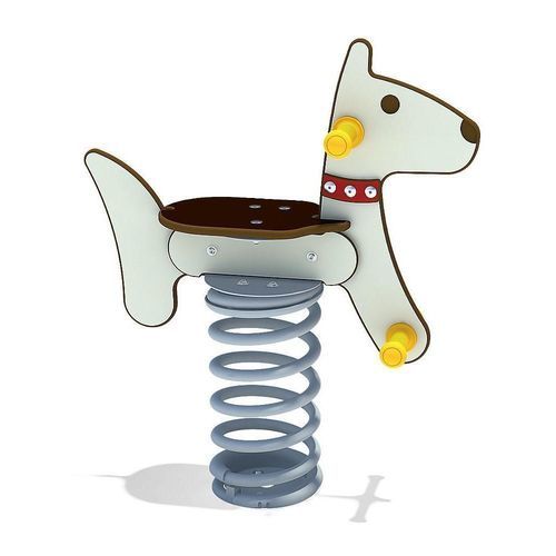 电镀钢弹簧摇摇乐 - DOG - eibe Produktion + Vertrieb GmbH & Co KG - HPL / 动物 / 单人