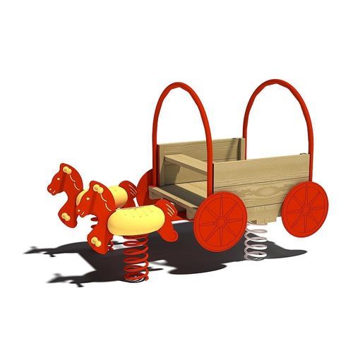 HPL弹簧摇摇乐 - COVERED WAGON  - eibe Produktion + Vertrieb GmbH & Co KG - 动物 / 运输工具 / 双人