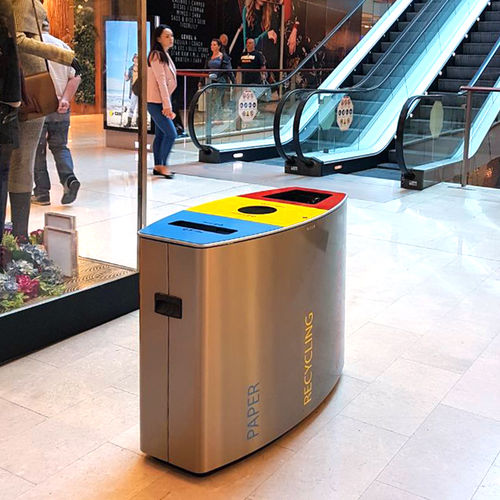 公共垃圾桶 - AERO - botton & gardiner urban furniture - 垃圾分类 / 抛光不锈钢 / 现代风格