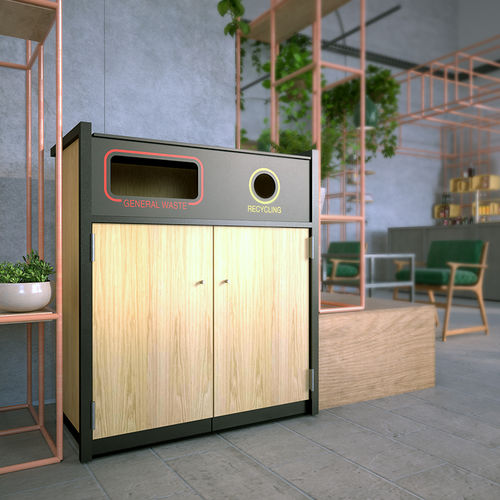 回收垃圾桶柜 - AIRLIE - botton & gardiner urban furniture - 专业 / 粉末涂层钢 / 层压板