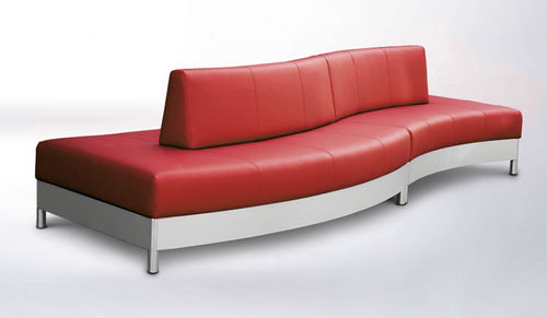 现代风格沙发 - QUADRO - botton & gardiner urban furniture - 皮质 / 背对背 / 红色