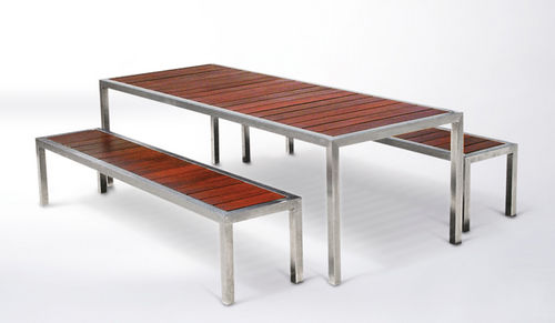 现代风格桌凳组合套装 - ALFRESCO DURASLAT™  - botton & gardiner urban furniture - 金属 / 木质 / 户外