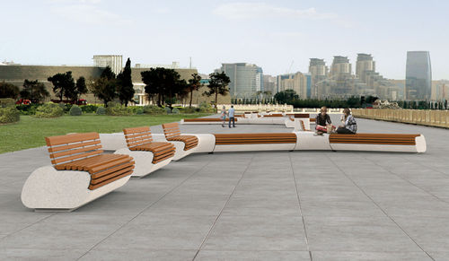 原创设计公共长椅 - LORENZ - botton & gardiner urban furniture - 木质 / 花岗岩 / 大理石