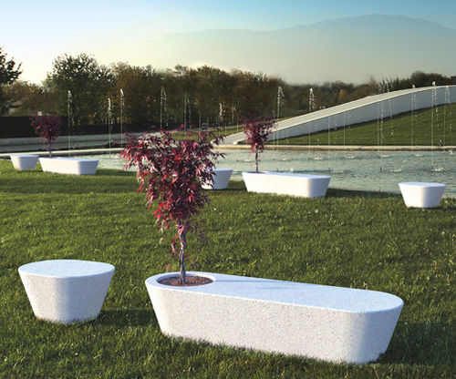 现代风格公共长椅 - PANONTO - botton & gardiner urban furniture - 花岗岩 / 大理石 / 带花坛