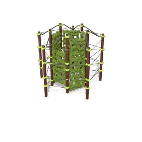 攀登游乐设施 - GeoPlex 5-Post Tower w/Cables - Design 5100 - LANDSCAPE STRUCTURES - 游乐场 / 钢 / 粉末涂层钢