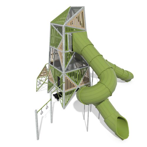 游乐场游乐设施 - Alpha® Tower EN - Design 6610 - LANDSCAPE STRUCTURES - 粉末涂层钢 / 聚乙烯 / 再生塑料