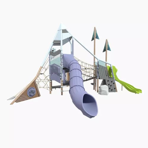 游乐场游乐设施 - Summit&trade; EN - Design 7189 - LANDSCAPE STRUCTURES - 粉末涂层钢 / 聚乙烯 / 再生塑料