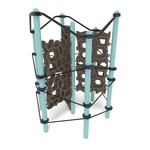 攀登游乐设施 - GeoPlex® 3-Spoke Tower w/Cable - Design 5102 - LANDSCAPE STRUCTURES - 游乐场 / 粉末涂层钢 / 聚乙烯