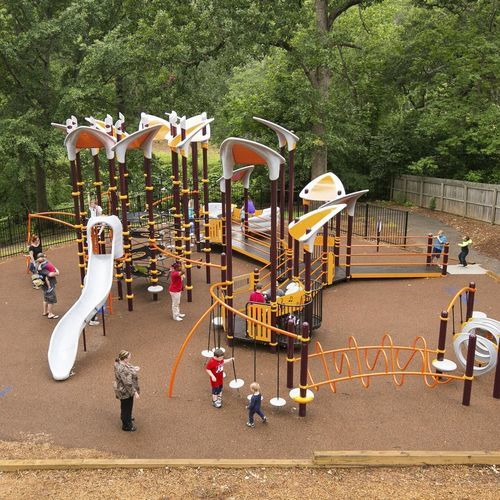 游乐场游乐设施 - PlayBooster Netplex - Design 7108 - LANDSCAPE STRUCTURES - 粉末涂层钢 / 聚乙烯 / 再生塑料