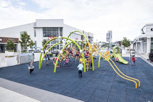 游乐场游乐设施 - Highstreet Shopping Centre (Canada) - Design 7144 - LANDSCAPE STRUCTURES - 不锈钢 / 粉末涂层钢 / 聚乙烯