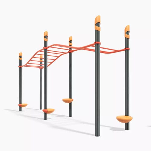 公共空间健身游乐场 - FitCore&trade; Extreme Angled Overhead Ladder - Design 6181 - LANDSCAPE STRUCTURES - 钢