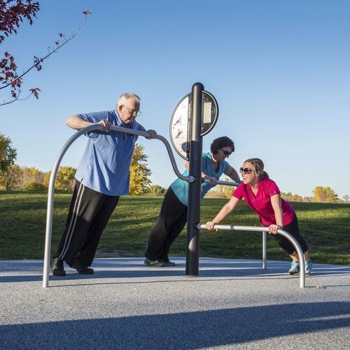 室外用健身杠 - HealthBeat® Assisted Row/Push-Up - Design 2275 - LANDSCAPE STRUCTURES - 用于健身路径 / 商用