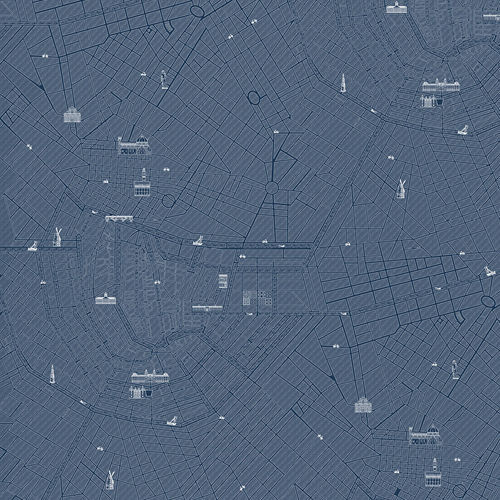 现代风格墙纸 - URBAN  - Devon&Devon - 图案 / 仿布 / 蓝色