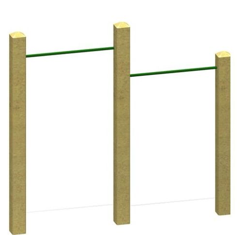 双牵引杆 - 2 STATION CHIN UP - progressive design playgrounds - 再生塑料 / 户外 / 用于健身路径