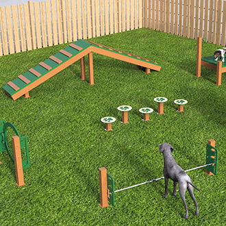 犬用障碍训练场 - progressive design playgrounds - 跳高 / 行人桥 / 隧道式