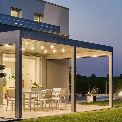 临墙凉棚架 - LUPARI - ITALY - Gibus SPA - 金属 / 遮阳板条式 / 生物气候建筑