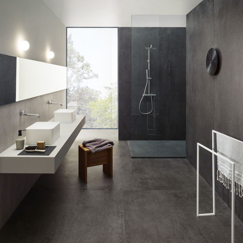 陶土瓷砖 - SLIMTECH CONCRETO : DARK - LEA CERAMICHE - 天然饰面 / 夹层 / 室内