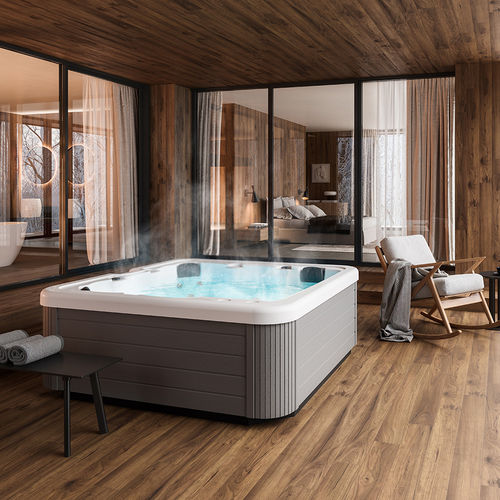 地上水疗浴缸 - Escape 19 - GLASS 1989 - 正方形 / 6人座 / 室内
