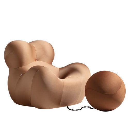 现代风格扶手椅 - Serie Up Compasso d'Oro - B&B Italia - 布料 / PVC / 带脚凳