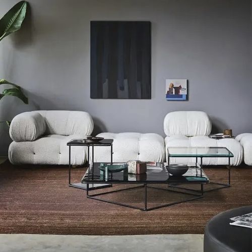 现代风格茶几 - LEMANTE - B&B Italia - 玻璃 / MDF / 大理石