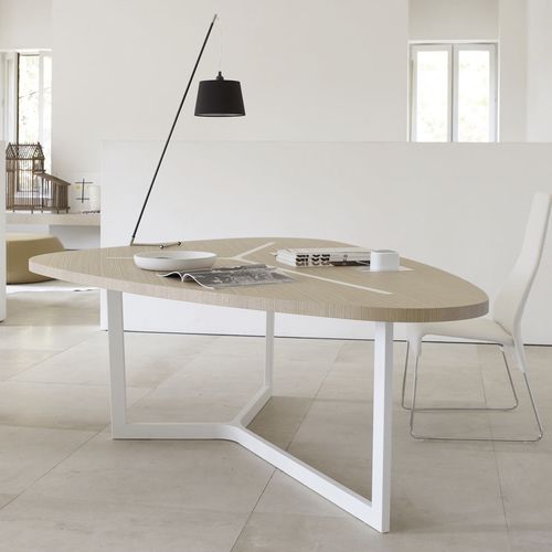 现代风格桌 - Seven - B&B Italia - MDF / 木纤维 / 涂漆钢桌脚