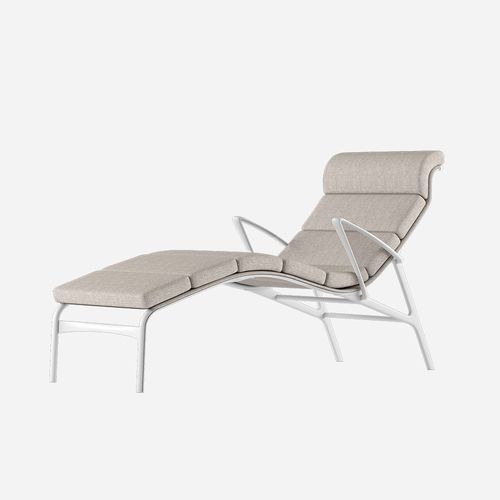 现代风格日光浴躺椅 - LONGFRAME SOFT / 415_O - ALIAS - 布料 / 仿皮 / 铝铸铁
