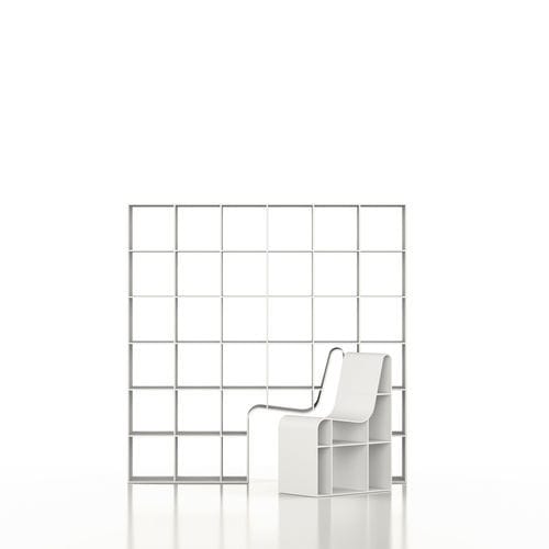 现代风格置物架 - BOOKCHAIR / 210 - ALIAS - 涂漆中密度纤维板 / 商用 / 白色