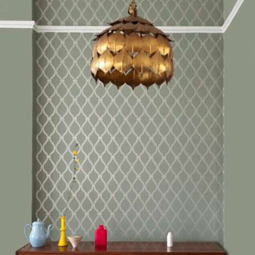 传统风格墙纸 - CRIVELLI TRELLIS - Farrow & Ball - 几何 / 仿布 / 灰色