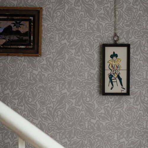 传统风格墙纸 - FEUILLE series - Farrow & Ball - 自然图案 / 仿布 / 红色