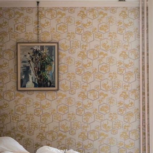 现代风格墙纸 - SHOUCHIKUBAI series - Farrow & Ball - 几何图案 / 黄色 / 棕色