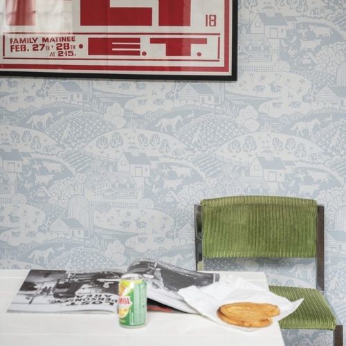 现代风格墙纸 - GABLE - Farrow & Ball - 图案 / 金属效果 / 白色