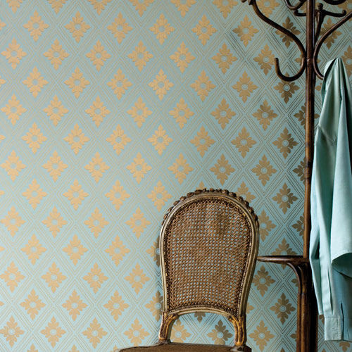 传统风格墙纸 - RANELAGH series - Farrow & Ball - 几何 / 黄色 / 灰色